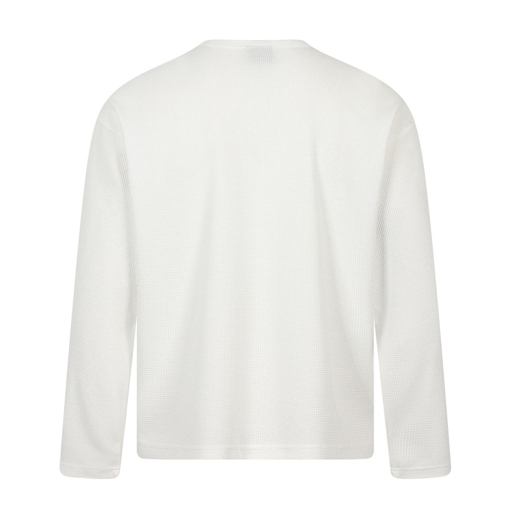 Omirad Cross Graphic Waffle Henley Tee