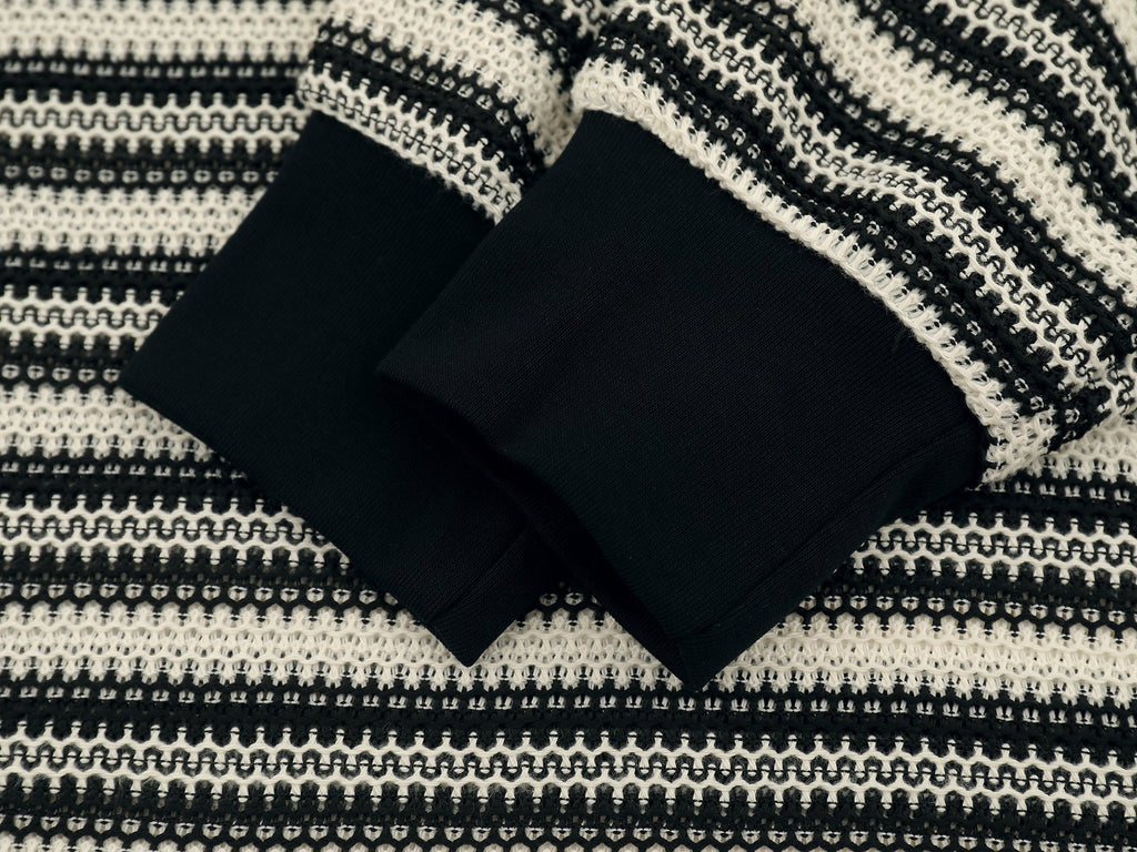 Omirad Striped Knit Long-Sleeve Polo
