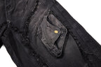 Omirad Distressed Panel Wide-Leg Denim Jeans