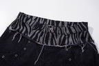 Omirad Layered Zebra Wide-Leg Jeans