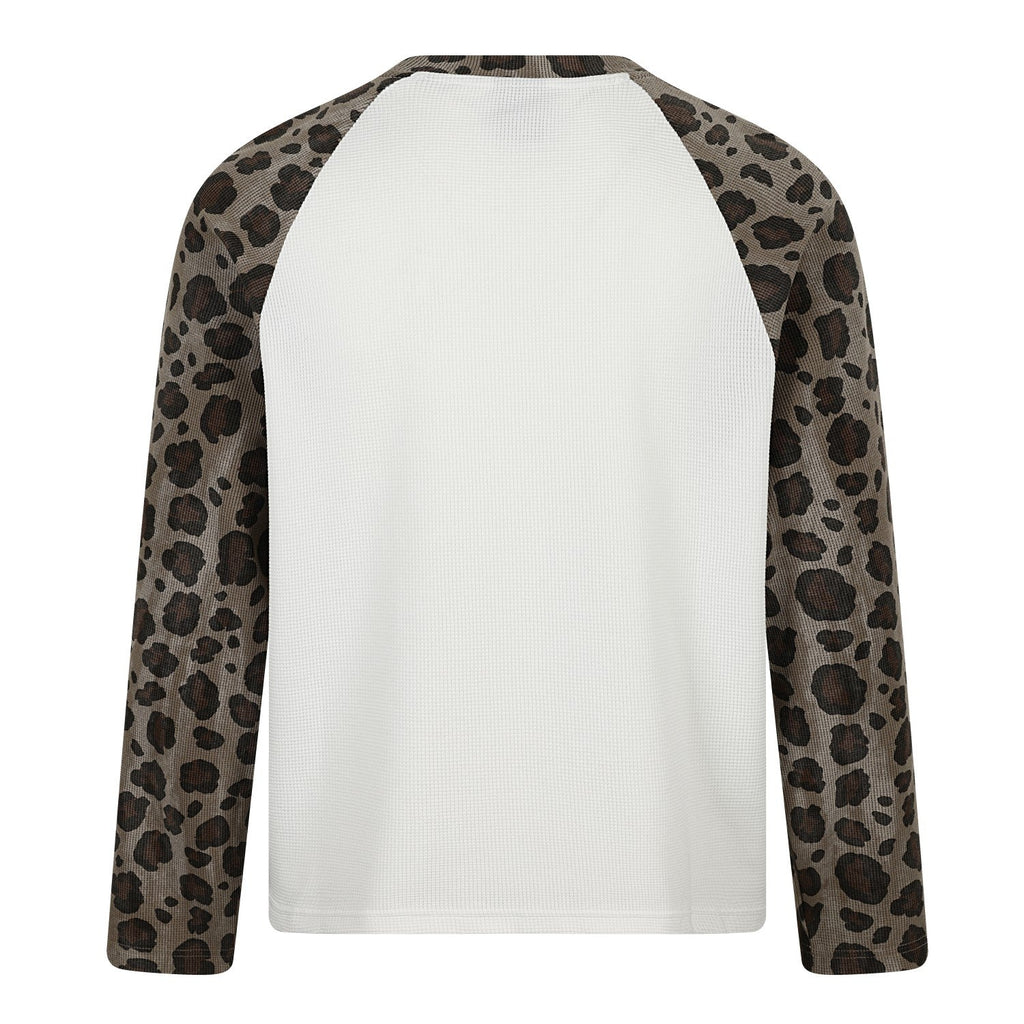 Omirad Leopard Raglan Long Sleeve T-Shirt