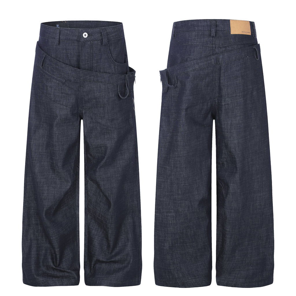 Omirad Layered Waist Wide-Leg Jeans