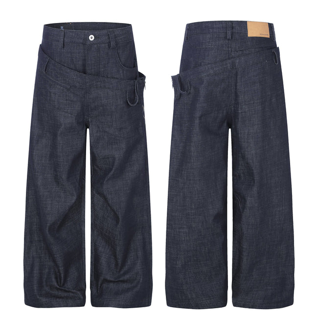 Omirad Layered Waist Wide-Leg Jeans Hover Image