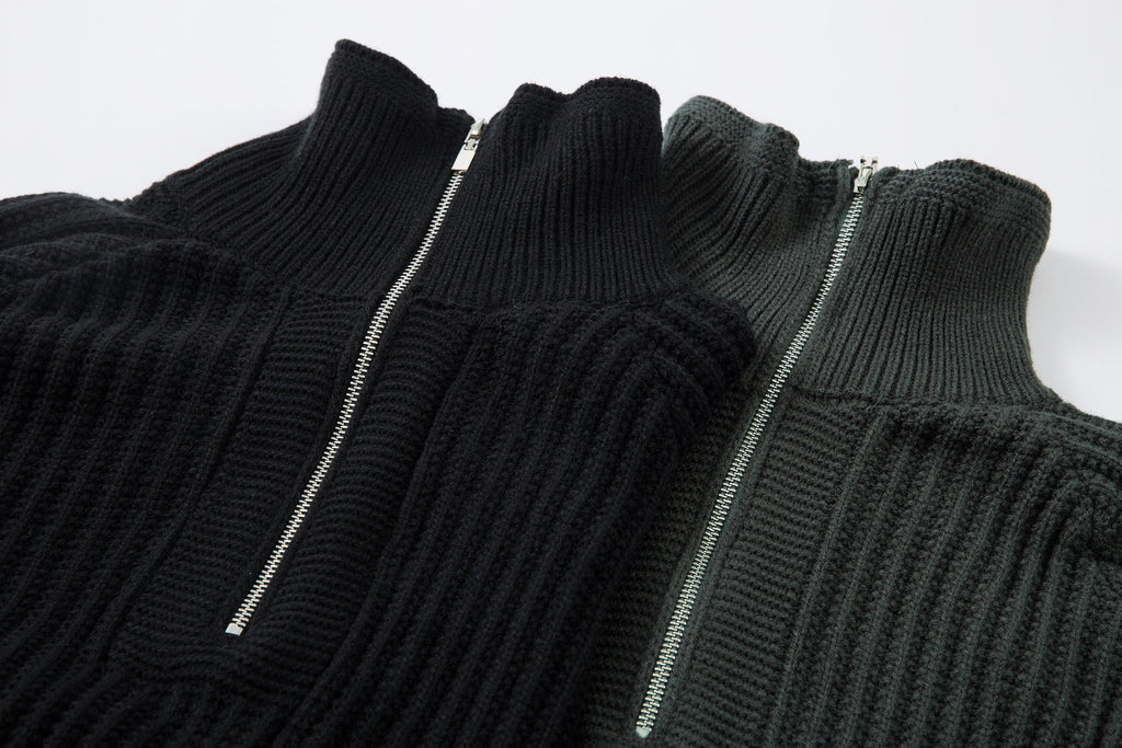 Omirad Minimalist Half-Zip Knit Sweater