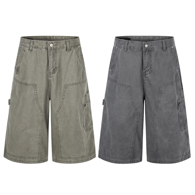 Omirad Vintage Utility Denim Shorts Hover Image