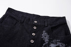 Omirad Gothic Cross Wide-Leg Jeans