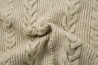Omirad Cable Knit Zip-Up Sweater Jacket