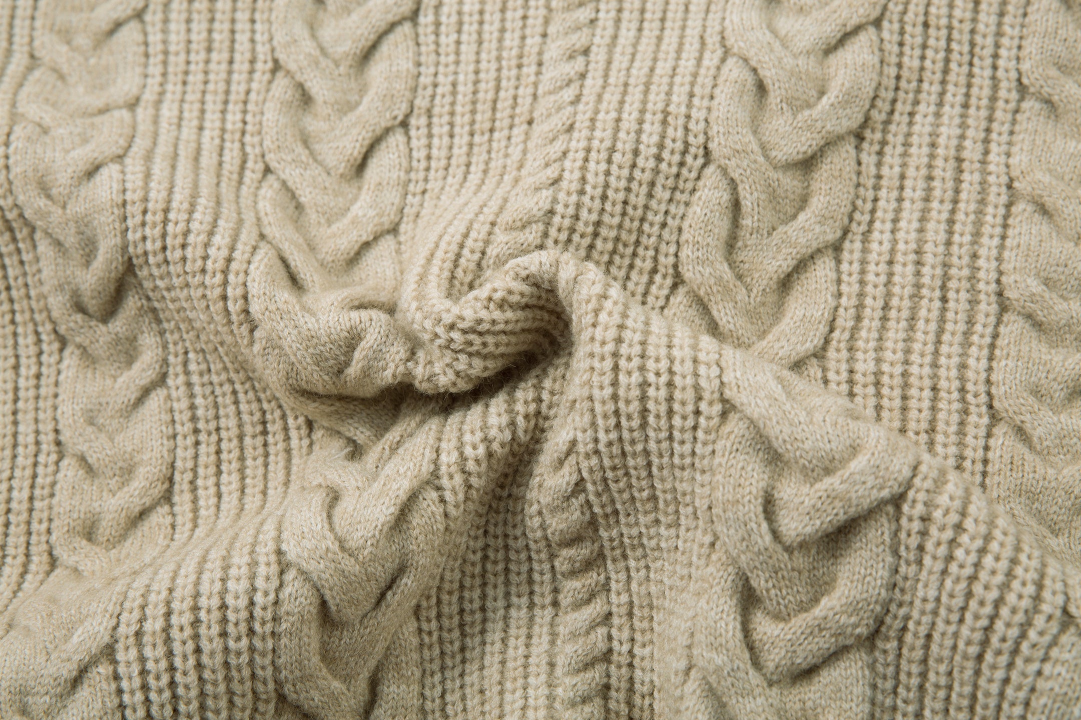 Omirad Cable Knit Zip-Up Sweater Jacket