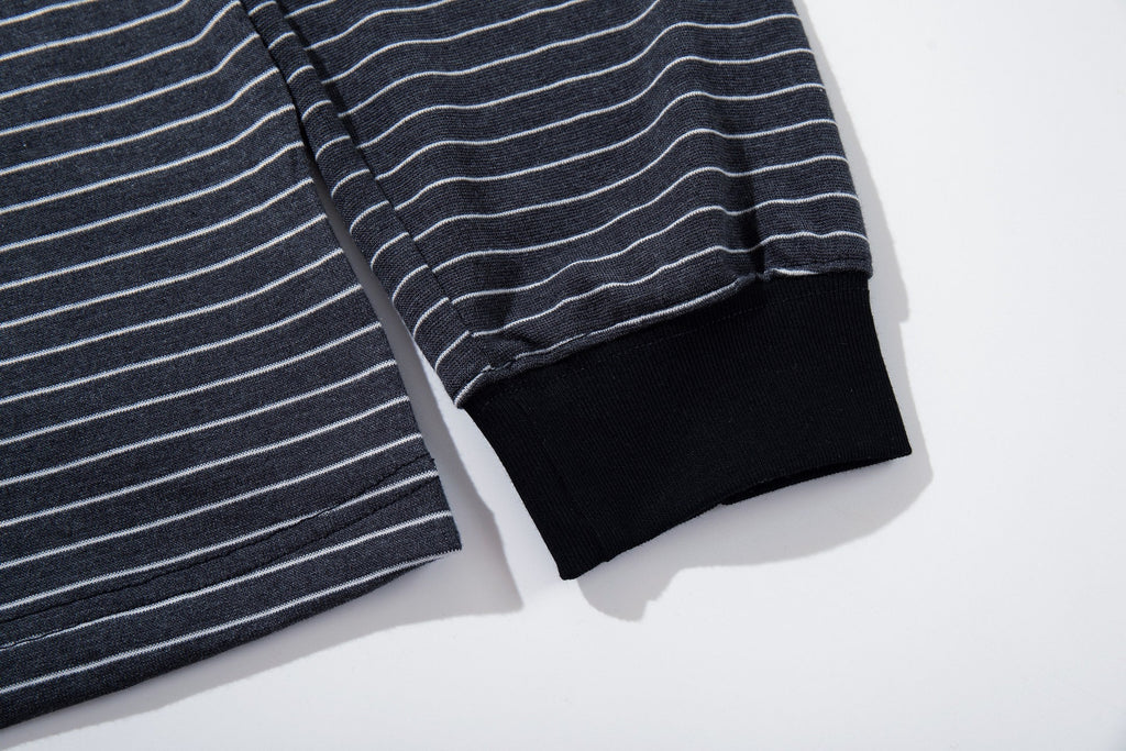 Omirad Striped Graphic Long Sleeve Tee