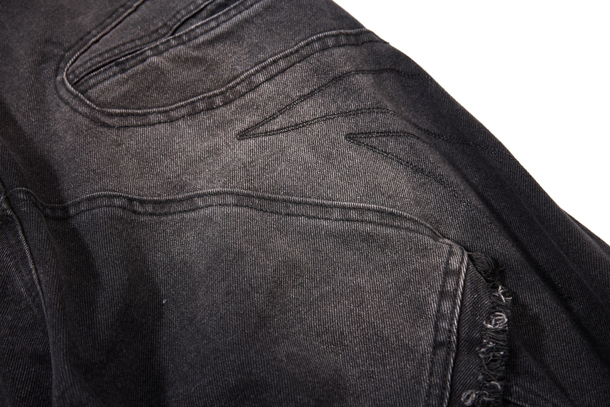 Omirad Distressed Panel Wide-Leg Denim Jeans