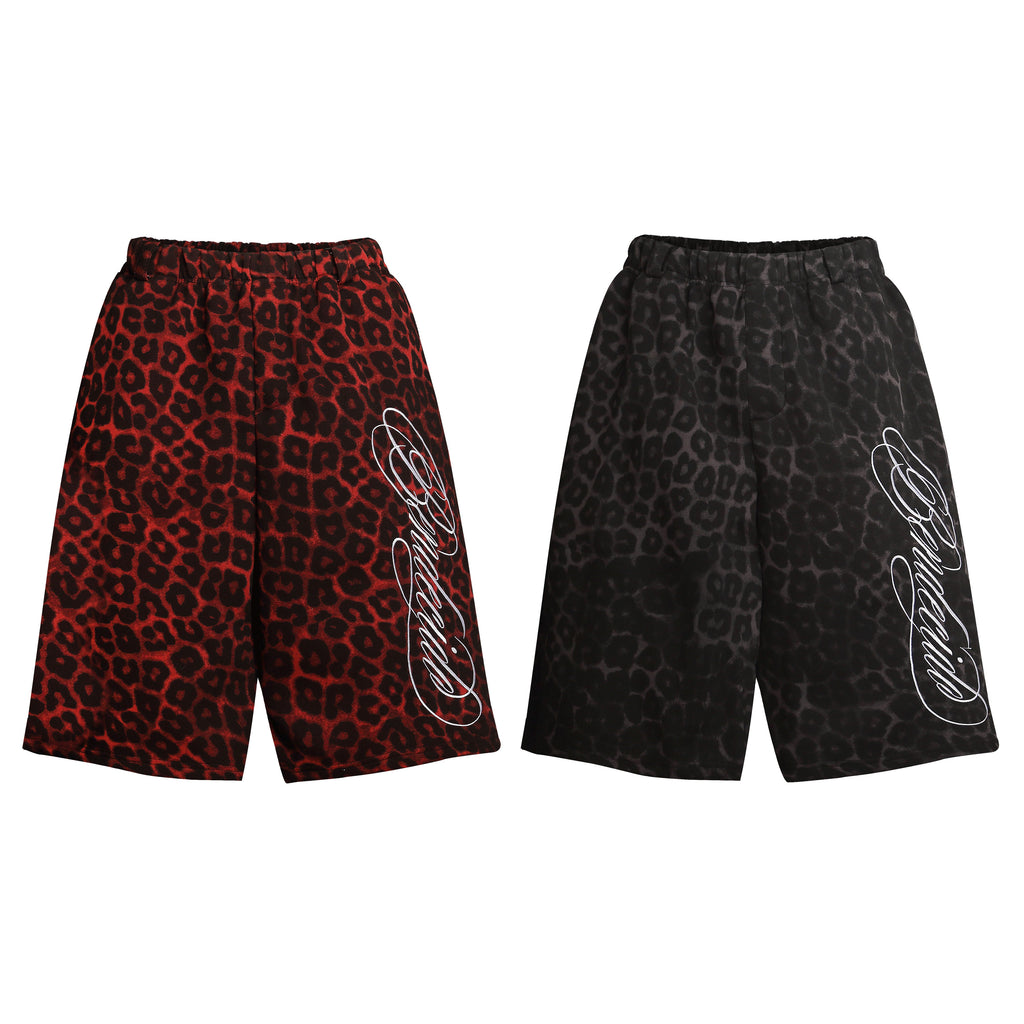 Omirad Leopard Print Loose Shorts