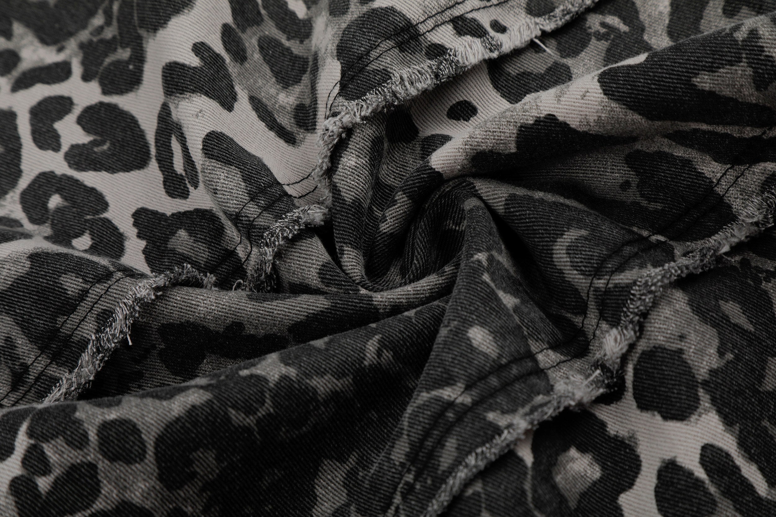 Omirad Leopard Patchwork Wide-Leg Pants