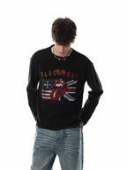 Omirad Vintage Graphic Waffle Long Sleeve Tee