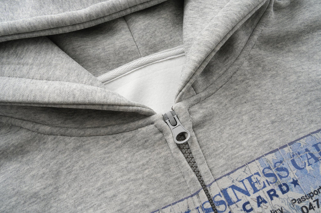 Omirad “Business Card” Graphic Zip Hoodie