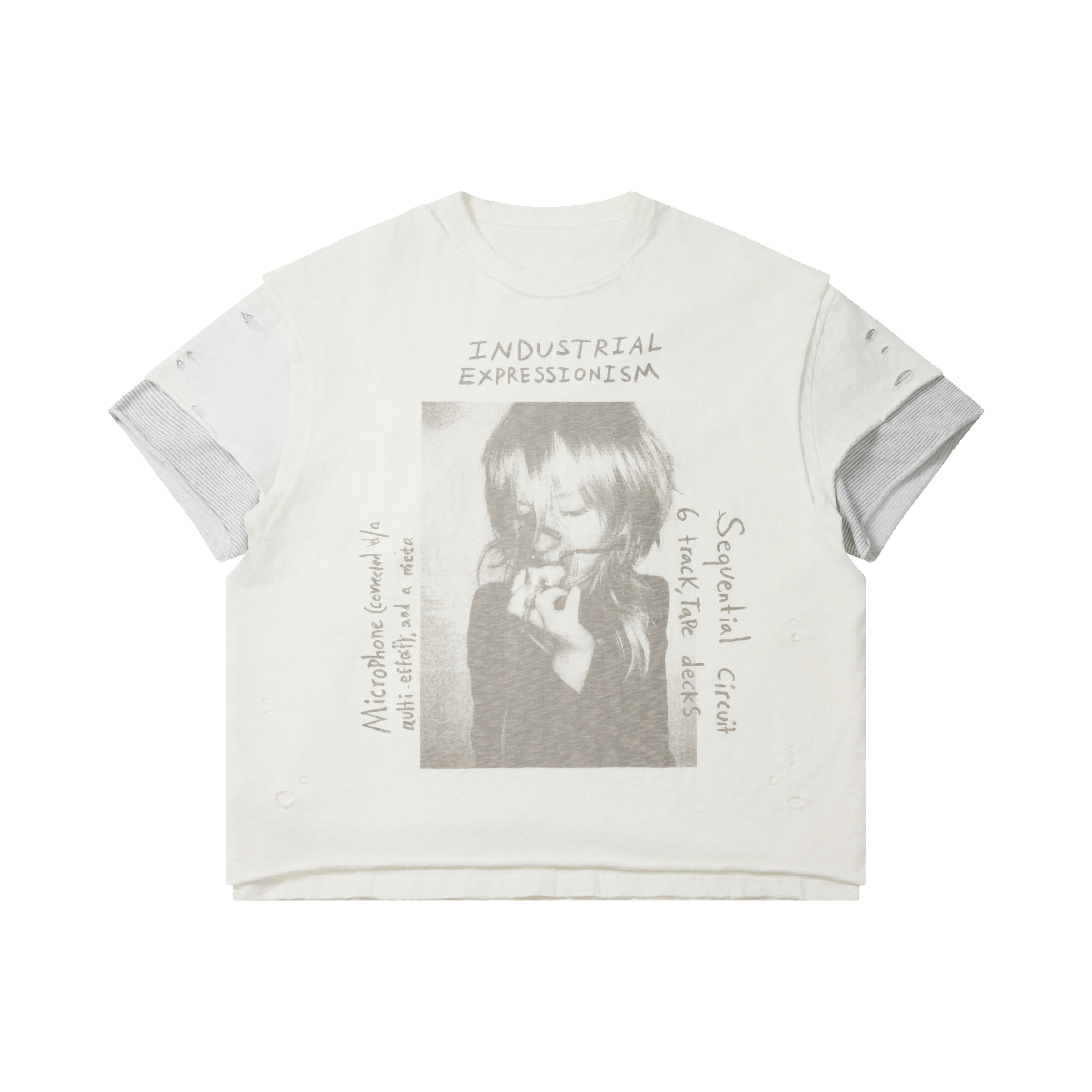 Omirad Layered Distressed Graphic Tee