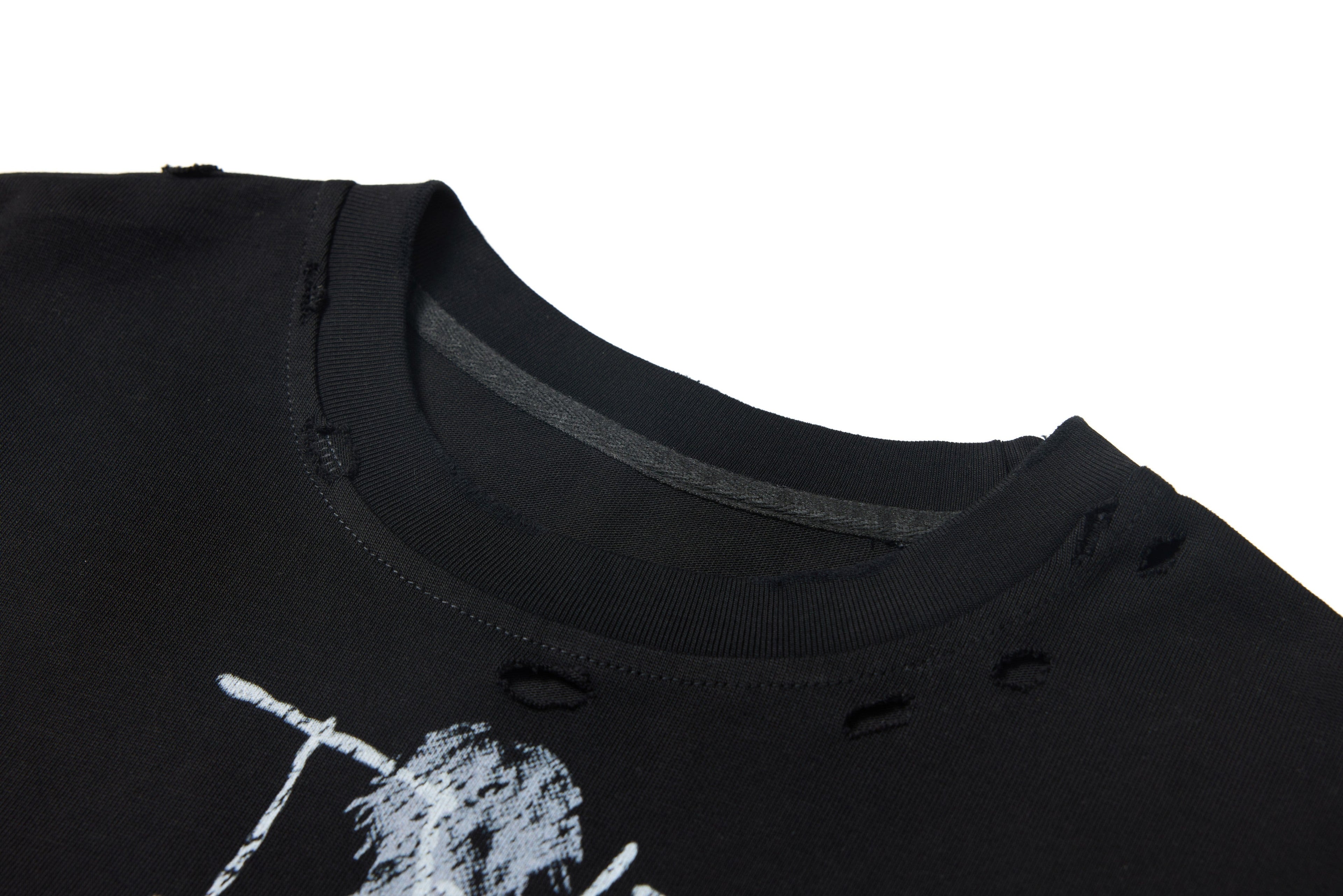 Omirad Distressed Graphic Long Sleeve Tee