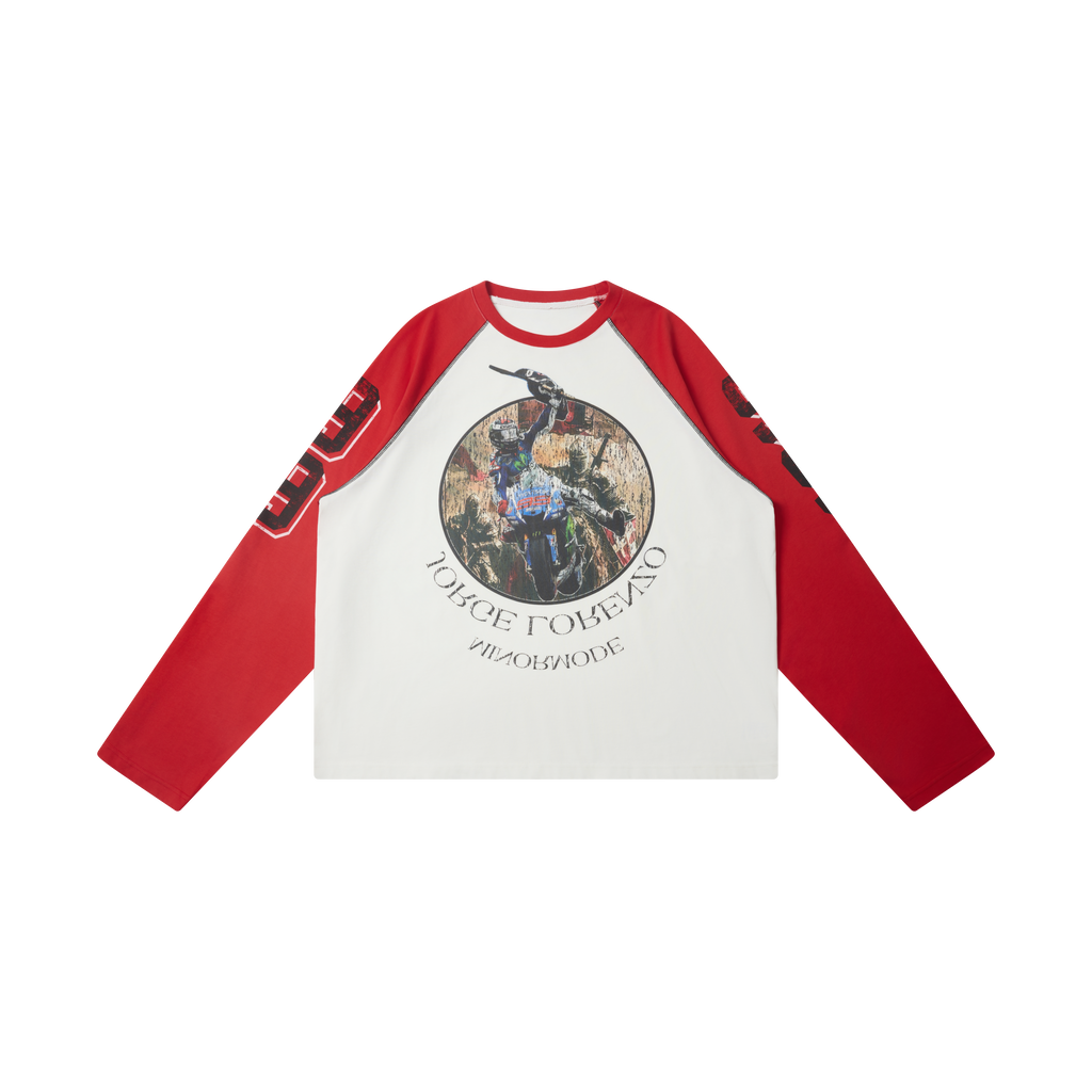 Omirad Moto Racing Raglan Long Sleeve Tee