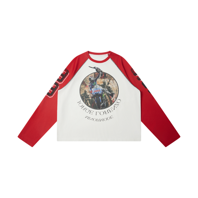 Omirad Moto Racing Raglan Long Sleeve Tee Hover Image