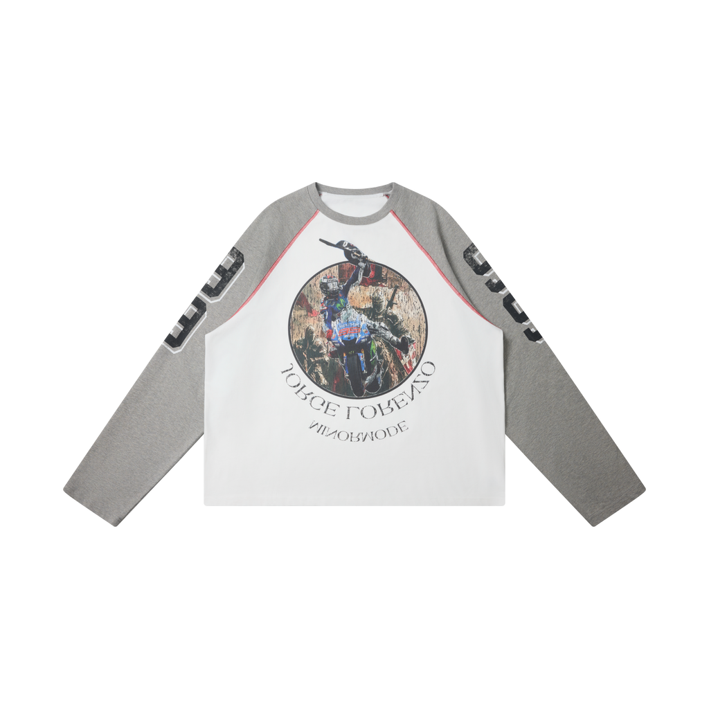 Omirad Moto Racing Raglan Long Sleeve Tee