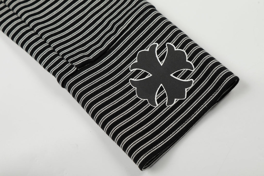 Omirad Striped Graphic Zip Hoodie