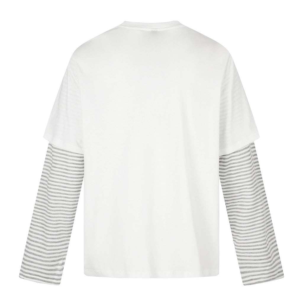 Omirad Layered Striped Long Sleeve T-Shirt