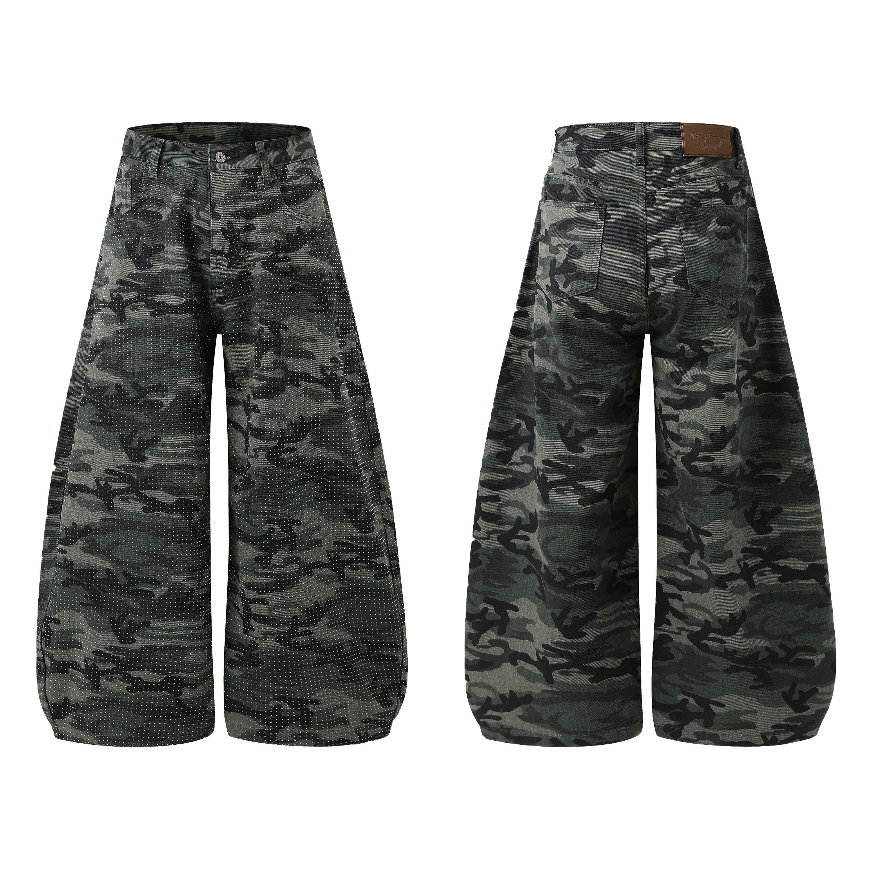 Omirad Camouflage Wide-Leg Jeans