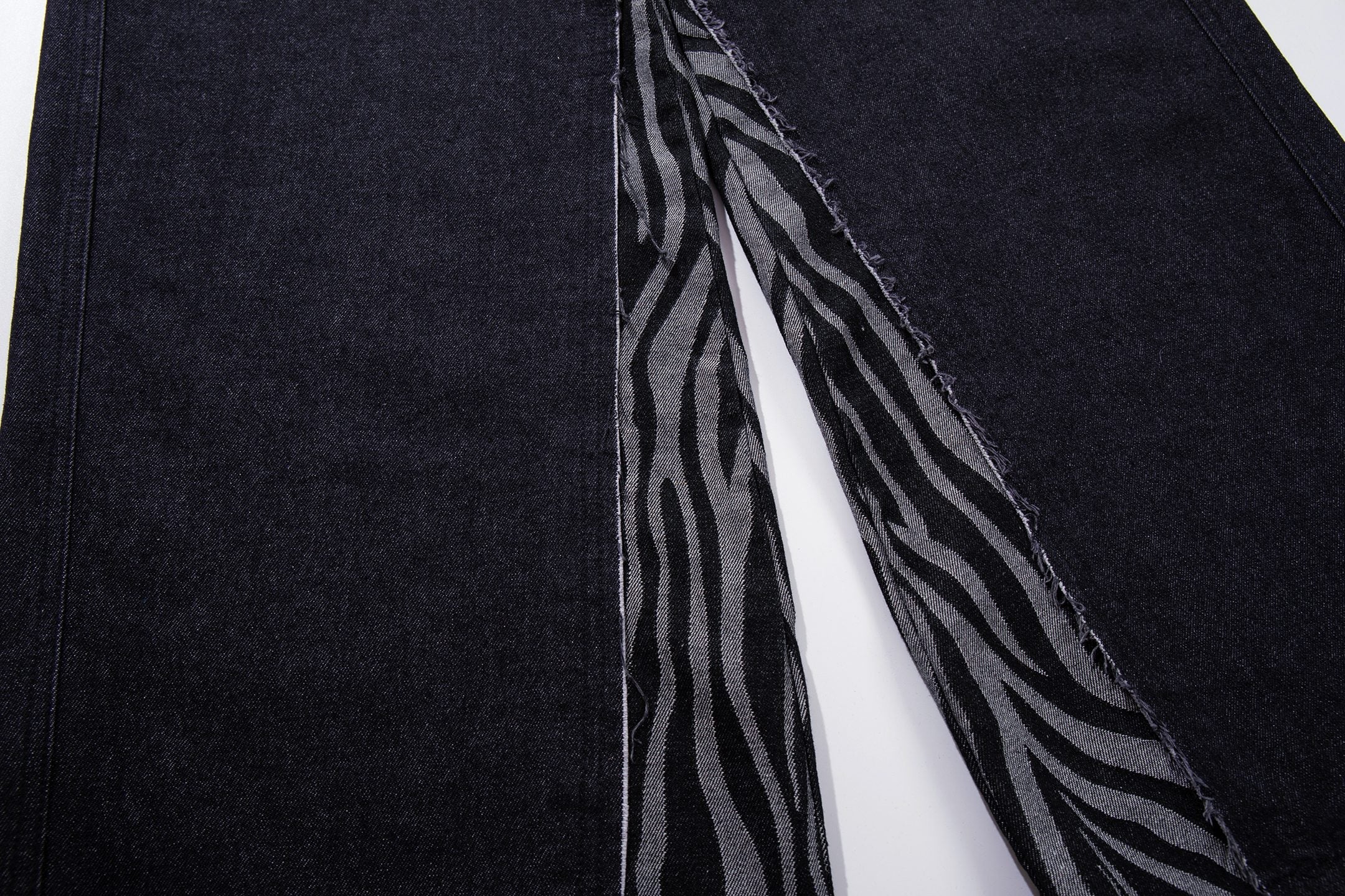 Omirad Layered Zebra Wide-Leg Jeans
