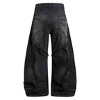 Omirad Distressed Panel Wide-Leg Denim Jeans