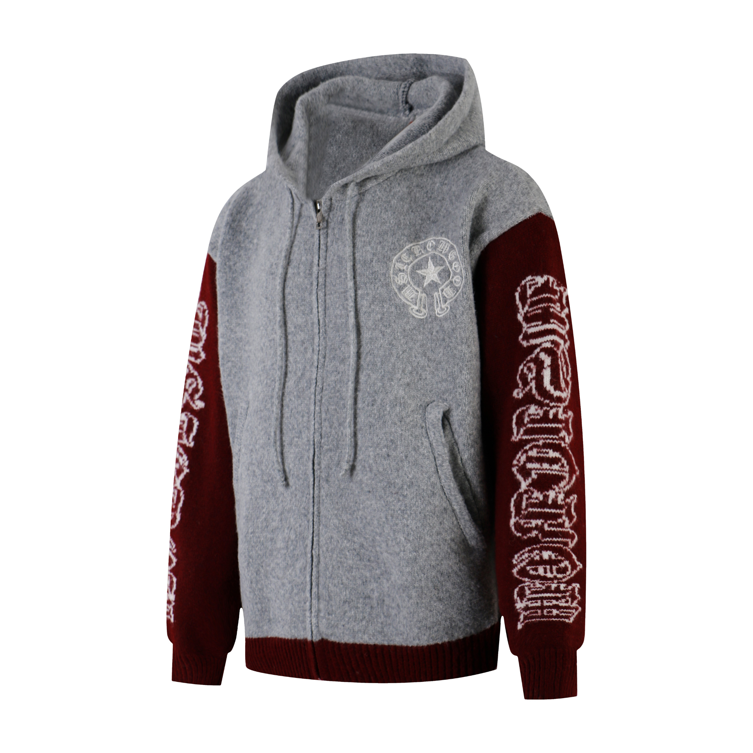 Omirad Vintage Star Knit Zip Hoodie