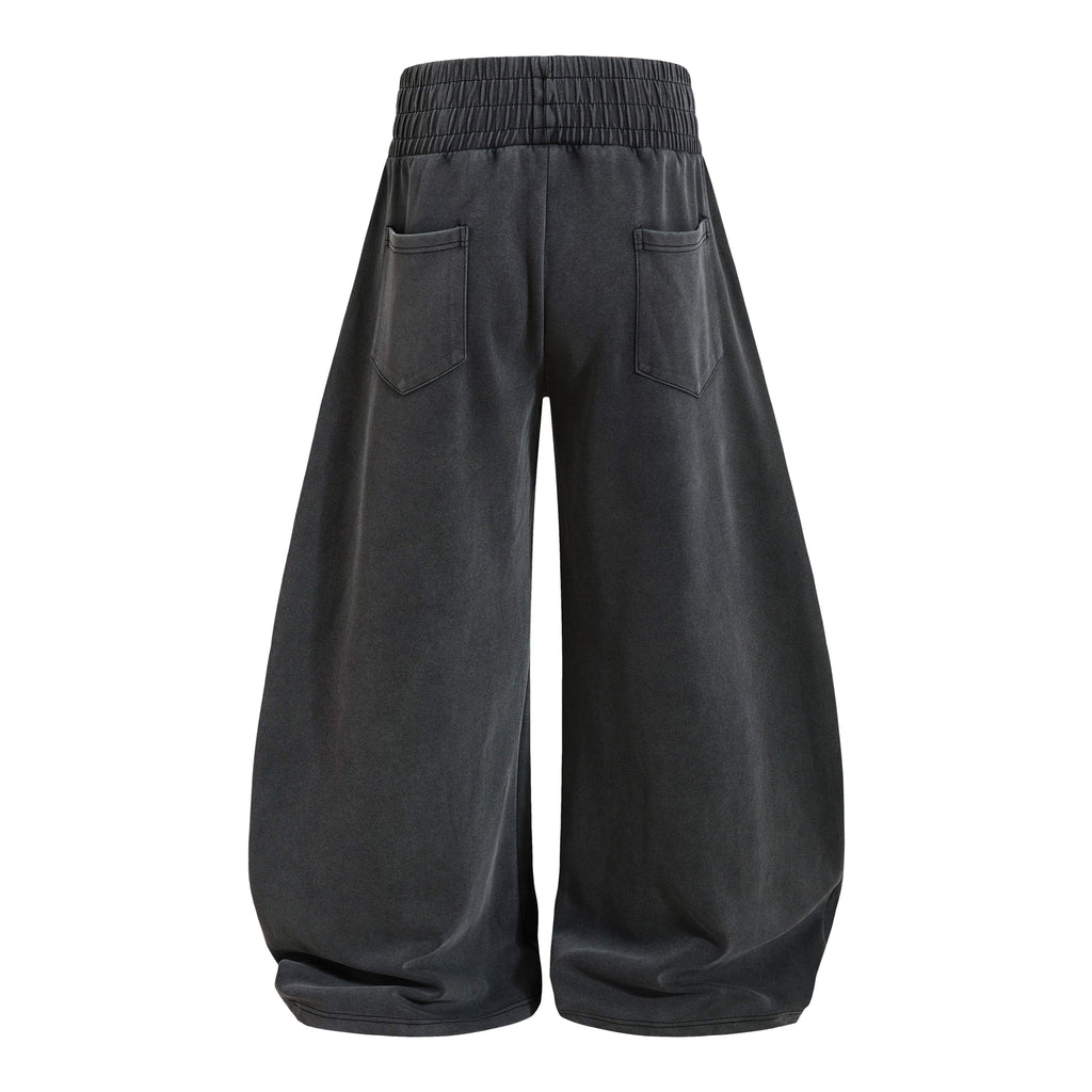 Omirad Cracked Logo Wide-Leg Sweatpants