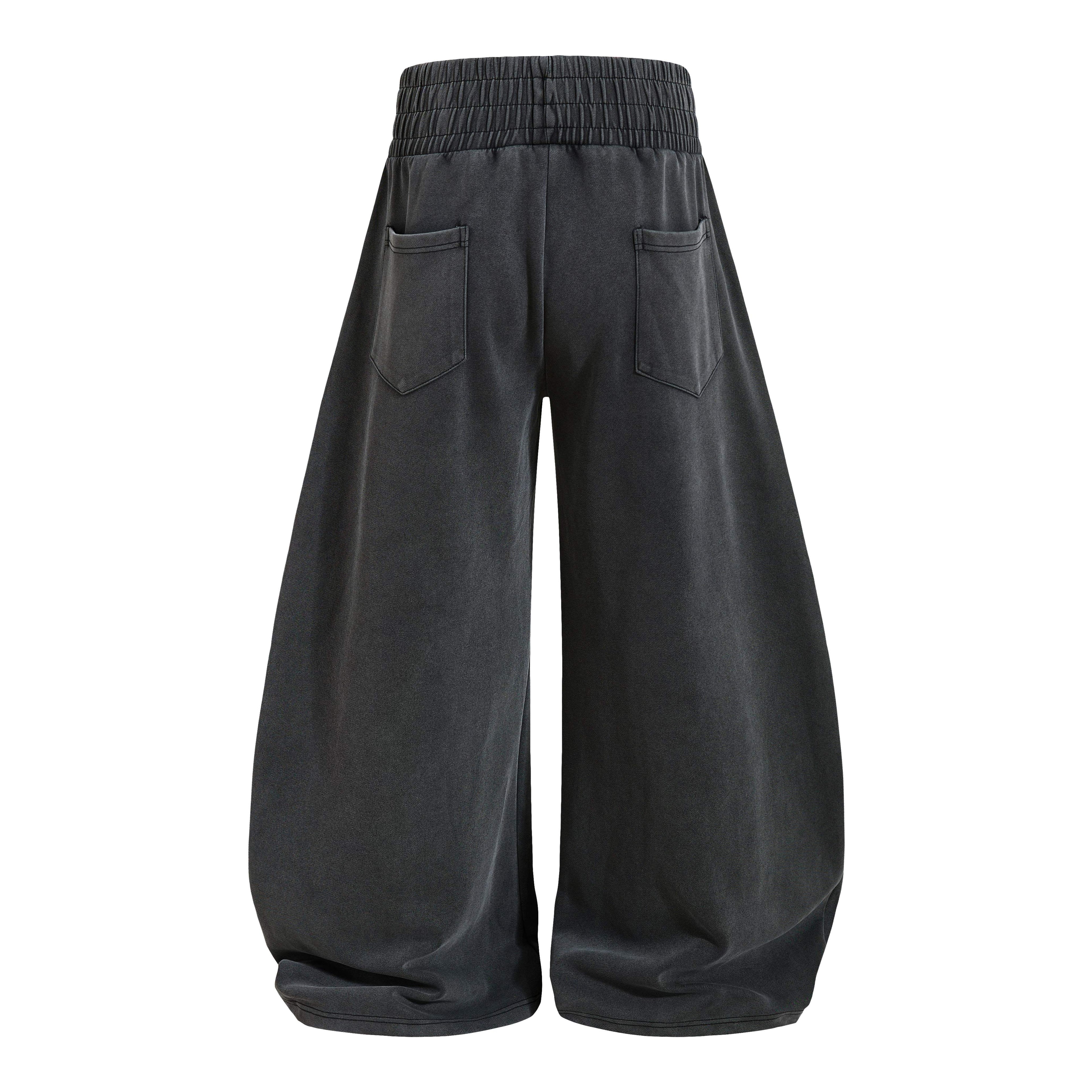 Omirad Cracked Logo Wide-Leg Sweatpants