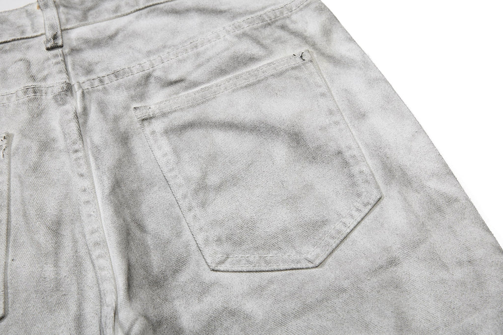 Omirad Washed Utility Flare Denim Jeans