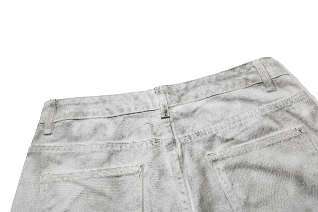 Omirad Washed Utility Flare Denim Jeans