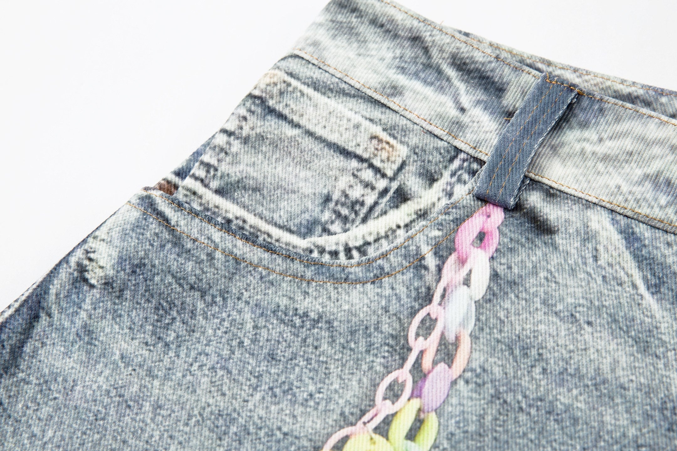 Omirad “Vintage Charm Patch Denim Shorts