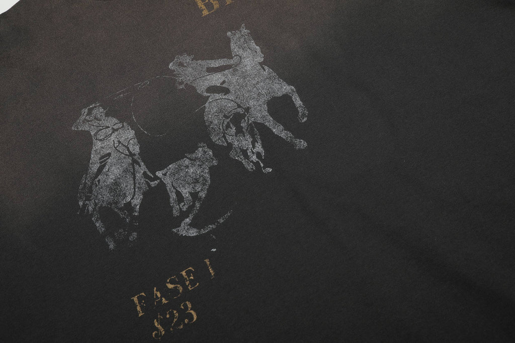 Omirad Vintage Distressed Graphic Long Sleeve T-Shirt