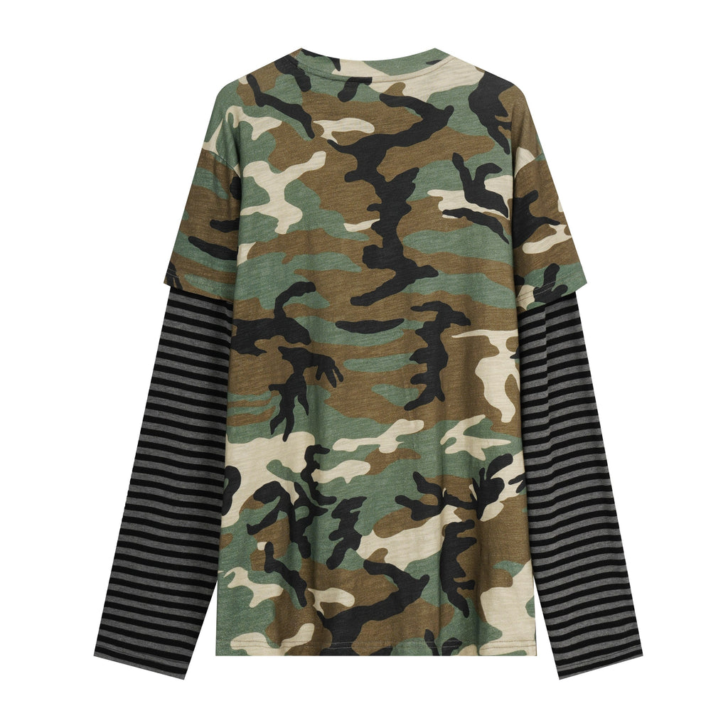 Omirad Layered Camo Graphic Long Sleeve Tee