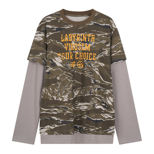 Omirad Camo Layered Long Sleeve Tee* Hover Image