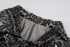 Omirad Leopard Patchwork Wide-Leg Pants