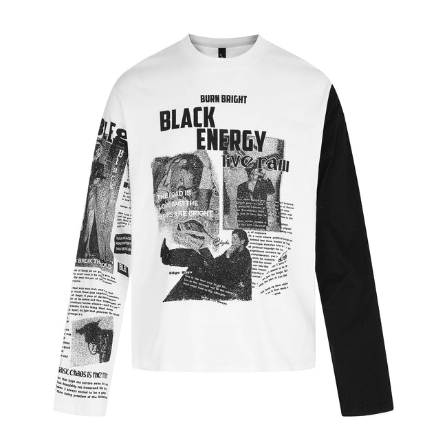 Omirad Black Energy Graphic Long Sleeve T-Shirt Main Image