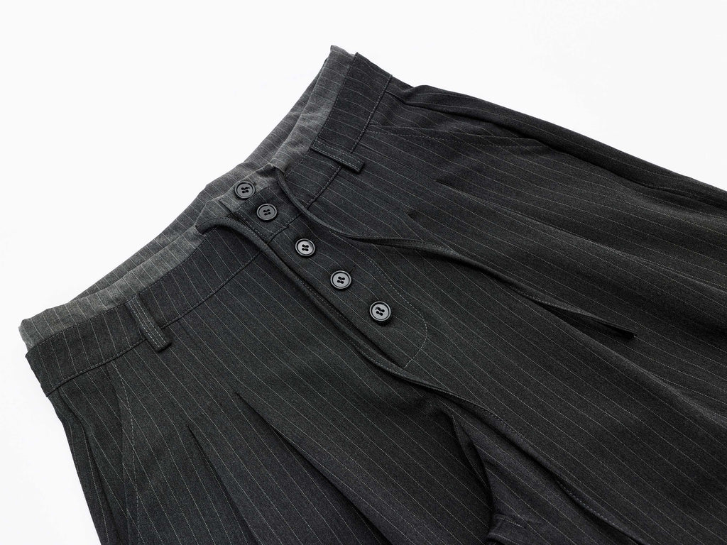 Omirad Pinstripe Wide-Leg Shorts
