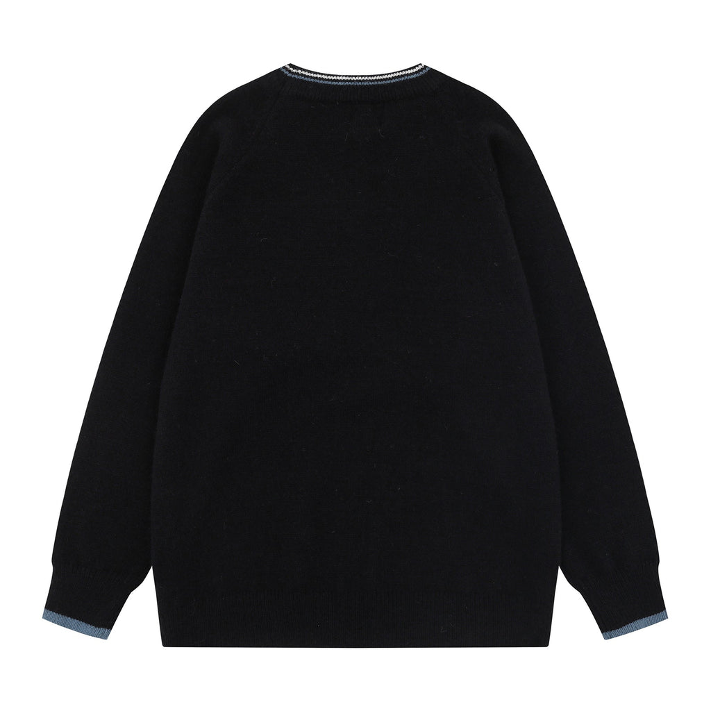 Omirad Striped Crest Knit Sweater
