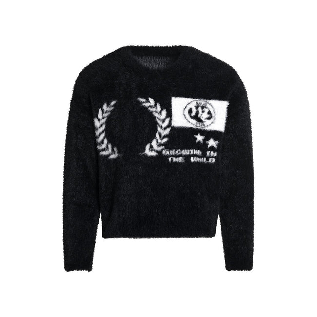 Omirad Fluffy Crest Knit Sweater Main Image