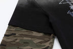 Omirad Layered Camo Sleeve Washed T-Shirt