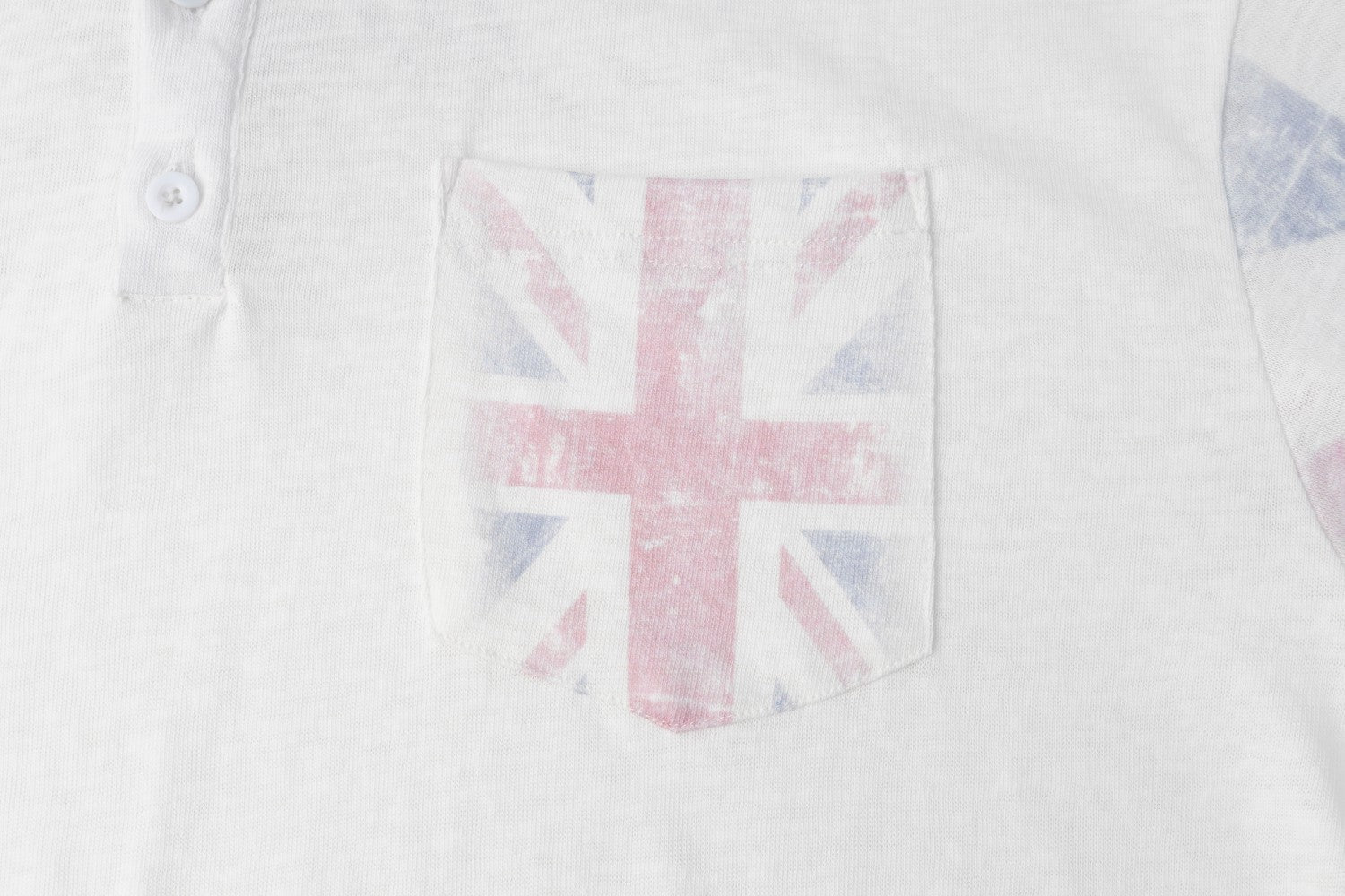 Omirad Union Jack Sleeve Henley Long Sleeve Tee