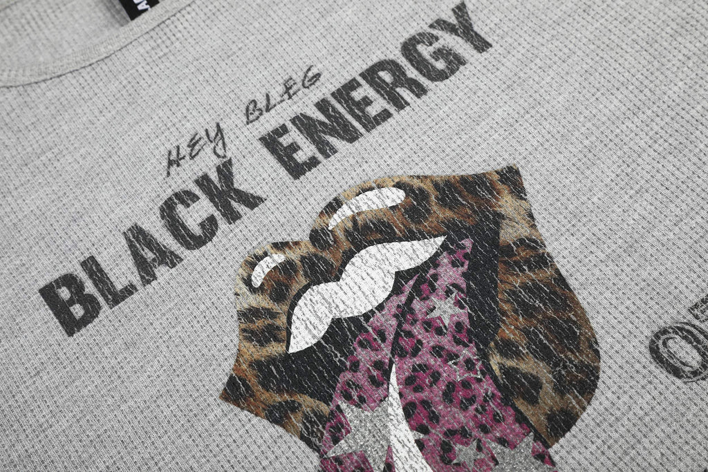 Omirad Leopard Raglan Long Sleeve Tee