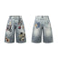Omirad “Vintage Charm Patch Denim Shorts