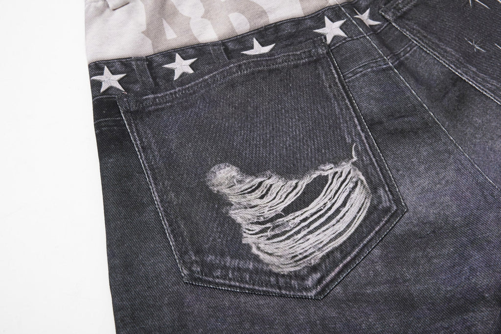 Omirad Layered Distressed Balloon Jeans