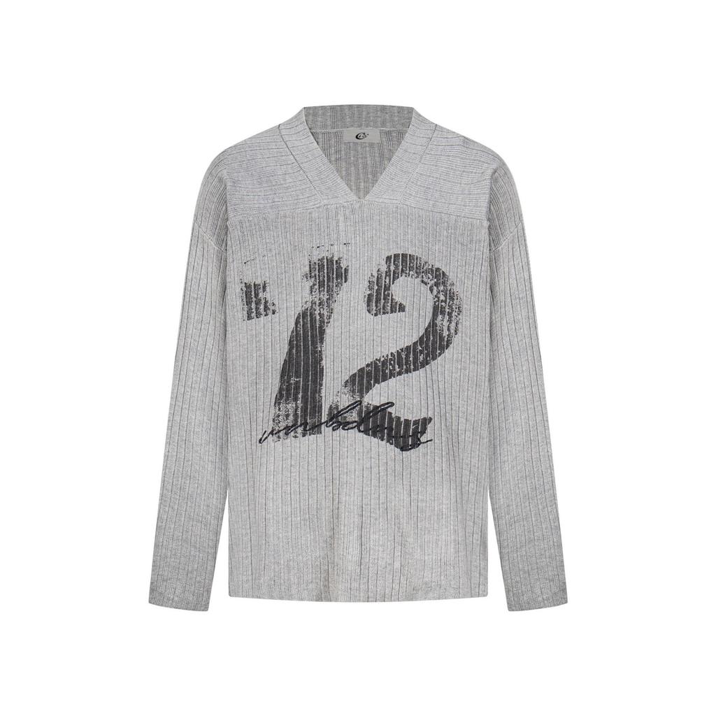 Omirad Graphic Ribbed Knit Top