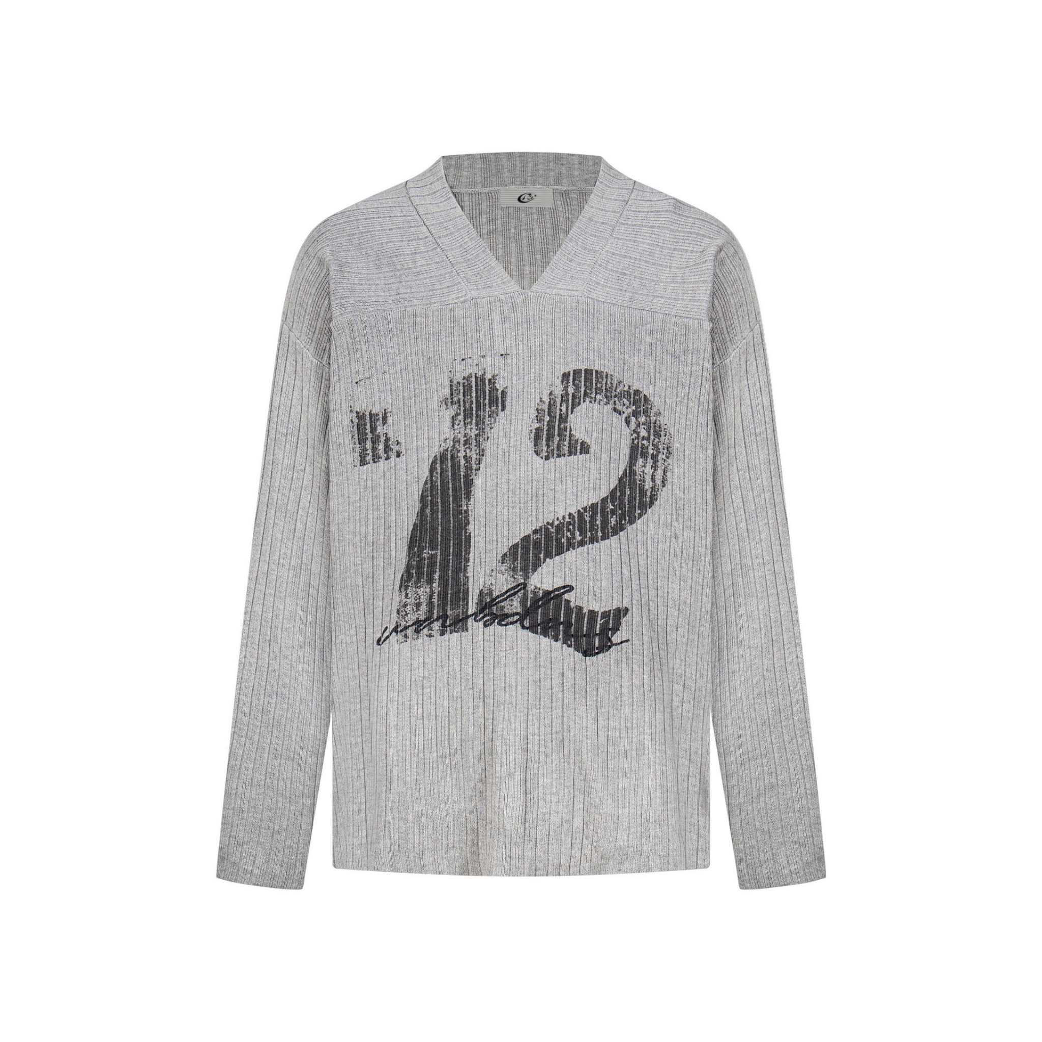 Omirad Graphic Ribbed Knit Top