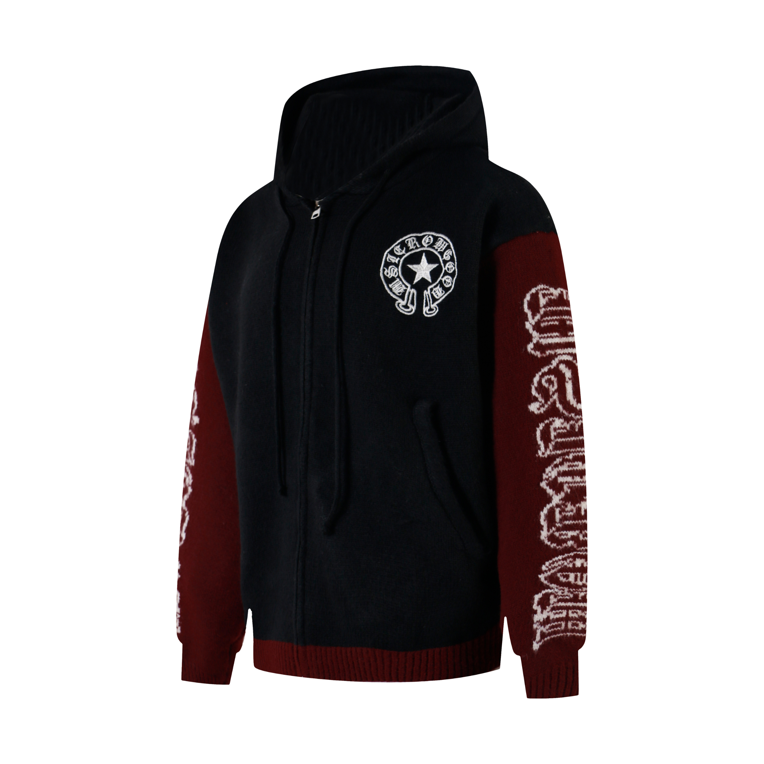 Omirad Vintage Star Knit Zip Hoodie
